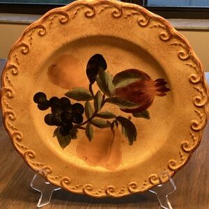 3 Raymond Waites Pompeii Earthenware Dinner Plates 11.5” D